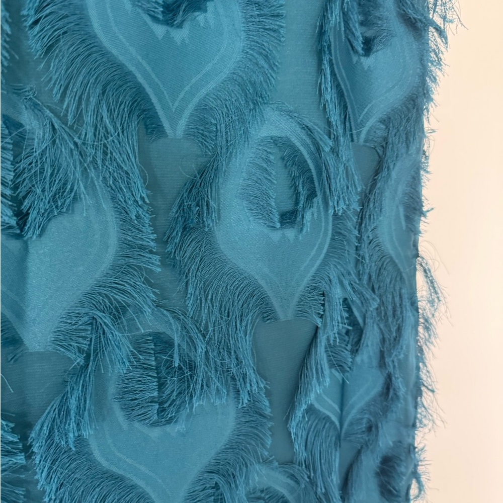 Michael Kors sz 14 Teal peacock blue cocktail dress - Picture 3 of 4